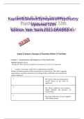 Test Bank for Kaplan and Sadocks Synopsis of Psychiatry Edition 12 All Chapters with Answers and Rationals Latest Update 2024