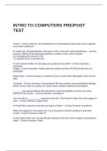 INTRO TO COMPUTERS PRE-POST TEST 100&percnt; SOLVED