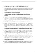 Cardiac Physiology Study Guide &lpar;2025&sol;2026 Syllabus&rpar;