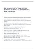 INTRODUCTION TO COMPUTERS KAHOOT REVIEW EXAM QUESTIONS AND ANSWERS