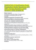 DAWIA FAC-C Certification Exam Preparation Guide Questions with 100&percnt; Correct Answers Latest Version s 2025 Graded A&plus;&period;