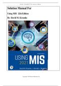 Solution Manual For Using MIS 12th Edition By&semi; David M&period; Kroenke&lpar; All Chapters Covered&rpar; 