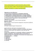 NCE ASSESSMENT AND TESTING PRACTICE Exam Questions 100- with Detailed Verified Answers Already