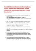 Texas Adult Day Care Administrator Licensing Exam &ndash;  Practice Questions And Correct Answers &lpar;Verified  Answers&rpar; Plus Rationales 2025&sol;2026 Q&A &vert; Instant  Download Pdf