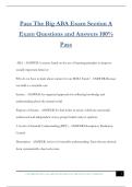 Pass The Big ABA Exam Section A Exam Questions and Answers 100&percnt; Pass
