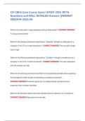 CFI CBCA Core Course Exam LATEST 2025 WITH  Questions and WELL DETAILED Answers &vert;&vert;NEWEST  VERSION 2025&sol;26 