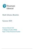 Pearson Edexcel GCE In Religious Studies &lpar;9RSO&rpar; Paper 3&colon; New Testament Studies mark scheme June 2025  9rs0-03