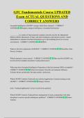 GFC Fundamentals Course UPDATED  Exam ACTUAL QUESTIONS AND  CORRECT ANSWERS