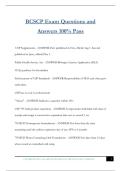 BCSCP Exam Questions and Answers 100&percnt; Pass