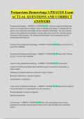 Postpartum Hemorrhage UPDATED Exam  ACTUAL QUESTIONS AND CORRECT  ANSWERS