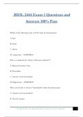BIOL 2444 Exam 1 Questions and Answers 100&percnt; Pass