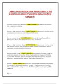 CSAMS - DRUG SECTION FINAL EXAM COMPLETE 200 QUESTIONS & CORRECT ANSWERS &lpar;WELL VERIFIED&rpar; GRADED A&plus; 