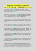 PHIL 101 - Final Exam UPDATED  QUESTIONS AND CORRECT ANSWERS