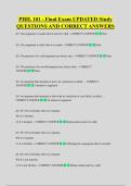 PHIL 101 - Final Exam UPDATED Study  QUESTIONS AND CORRECT ANSWERS