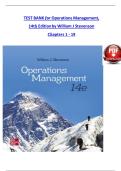 Full Test Bank &ndash; Operations Management&comma; 14th Edition by William J&period; Stevenson&comma; Chapters 1&ndash;19