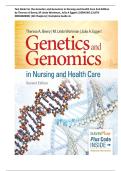Test Bank For the Genetics and Genomics in Nursing and Health Care 2nd Edition by Theresa A Beery&comma; M Linda Workman&comma; Julia A Eggert&vert;&vert;ISBN NO&colon;13&comma;978- 0803660830&vert;&vert;All Chapters&vert;&vert;Complete Guide A&plus;
