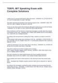 TOEFL IBT Speaking Exam with Complete Solutions
