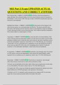 SEE Part 2 Exam UPDATED ACTUAL  QUESTIONS AND CORRECT ANSWERS