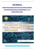 Full TEST BANK &ndash; Pharmacology for the Primary Care Provider&comma; 4th Edition &lpar;Edmunds&comma; Revised&rpar;