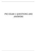 PN3 EXAM 1 QUESTIONS AND ANSWERS