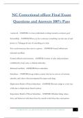 NC Correctional officer Final Exam Questions and Answers 100&percnt; Pass