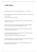 LVMH FINAL EXAM QUESTIONS AND ANSWERS