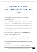 NRCMA CH 7 REVIEW QUESTIONS AND ANSWERS 100&percnt; PASS