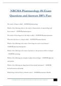 NRCMA Pharmacology &num;6 Exam Questions and Answers 100&percnt; Pass