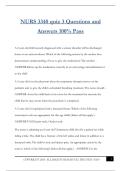 NURS 3340 quiz 3 Questions and Answers 100&percnt; Pass