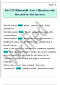 Biol 373 Midterm &num;1 - Unit 3 Questions with  Detailed Verified Answers 