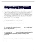 4211 International Quiz 2 practice exam with correct answers