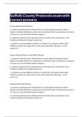 Suffolk County Protocols exam with correct answers
