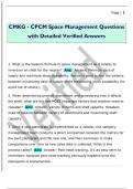 CMKG - CPCM Space Management Questions  with Detailed Verified Answers