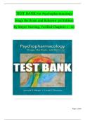 TEST BANK For Psychopharmacology Drugs the Brain and Behavior 3rd Edition By Meyer Nursing&comma; Verified Chapters 1 - 20