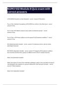 NURO 532 Module 8 Quiz exam with correct answers