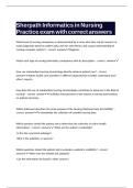 Sherpath Informatics in Nursing Practice exam with correct answers
