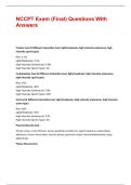 NCCPT Exam &lpar;Final&rpar; Questions With Answers