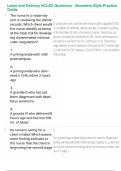 Labor and Delivery NCLEX Questions - Saunders-Style Practice Guide