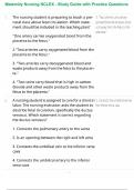 Maternity Nursing NCLEX - Study Guide with Practice Questions