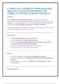 CA DPR LAWS AND REGULATIONS EXAM 2025-2026 ACTUAL EXAM 150 QUESTIONS AND  CORRECT ANSWERS) |ALREADY GRADED A+  