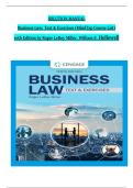 Solution Manual For Business Law&colon; Text & Exercises&comma; 10th Edition by Roger LeRoy Miller&comma; William E&period; Hollowell&comma; Verified Chapters 1 - 43&comma; Complete