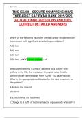 TMC EXAM &ndash; SECURE COMPREHENSIVE THERAPIST SAE EXAM BANK 2026 ACTUAL EXAM QUESTIONS AND 100&percnt; CORRECT DETAILED ANSWERS 