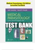 TEST BANK for Medical Parasitology&colon; A Self-Instructional Text&comma; 7th Edition by Leventhal&semi; Cheadle&comma; All 11 Chapters Covered&comma; Verified Latest Edition