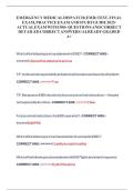 EMERGENCY MEDICAL DISPATCH &lpar;EMD&rpar; TEST&comma; FINAL EXAM&comma; PRACTICE EXAM AND STUDYGUIDE 2025&sol; ACTUAL EXAM WITH 300&plus; QUESTIONS AND CORRECT DETAILED CORRECT ANSWERS &sol;ALREADY GRADED A&plus;