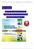TEST BANK For Medical Assisting Administrative & Clinical Competencies &lpar;MindTap Course List&rpar; 9th Edition by Michelle Blesi&comma; Verified Chapters 1 - 58&comma; Complete Newest Version