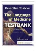 TEST BANK for The language of Medicine 12th Edition by Davi Ellen Chabner