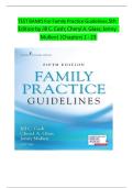 Family Practice Guidelines 5th Edition Cash Glass Mullen Test Bank COMPLETE QUESTIONS AND ANSWERS 100&percnt; CORRECT&vert; GRADED A&plus;