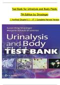 TEST BANK For Urinalysis and Body Fluids&comma; 7th Edition by Strasinger &vert; Verified Chapters 1 - 17 &vert; Complete Newest Version
