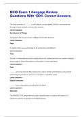 BCIS Exam 1 Cengage Review Questions With 100&percnt; Correct Answers&period;