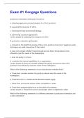 Exam &num;1 Cengage Questions And Answers Latest Updates 2026 With Correct Answers 100&percnt; With Complete Solutions Pass Guaranteed &vert; Graded A&plus; &vert;